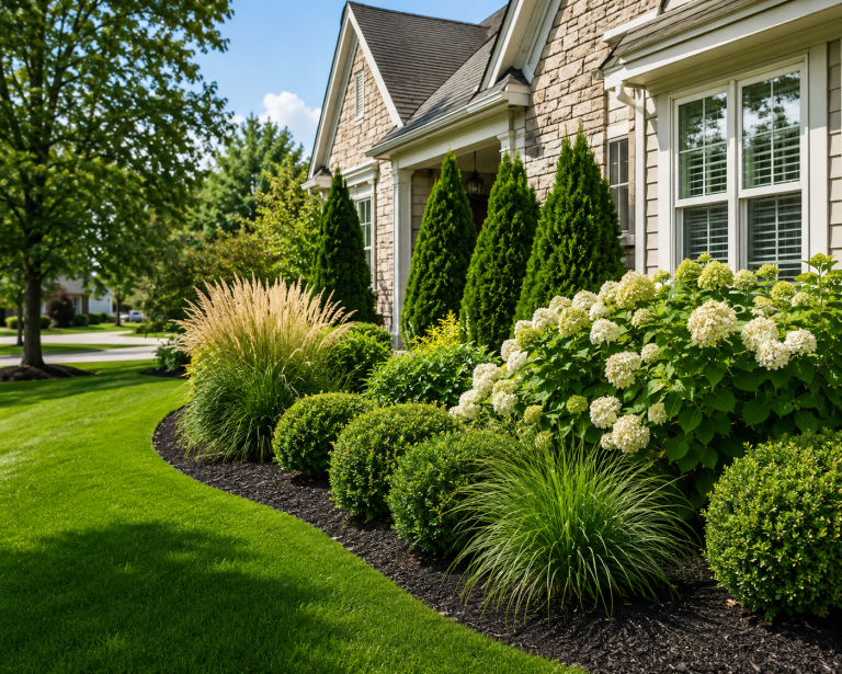 Landscaping ideas and front yard curb appeal for Southfield MI home - Andy's Landscape Services
