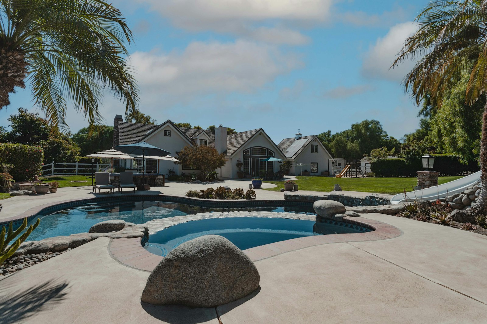 Professionally designed residential backyard landscape